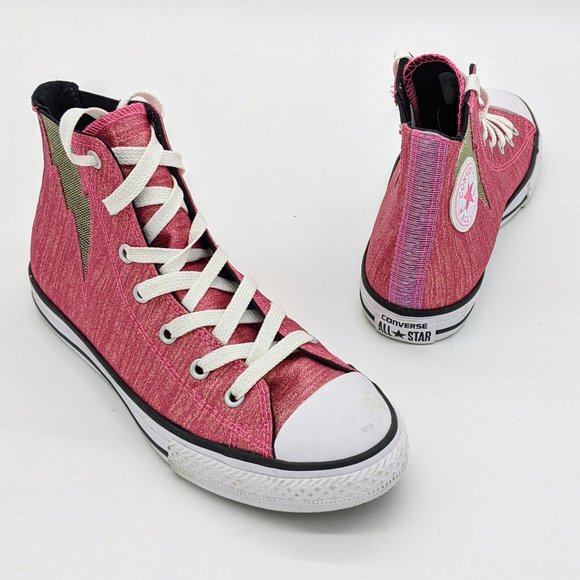 pink glitter converse junior